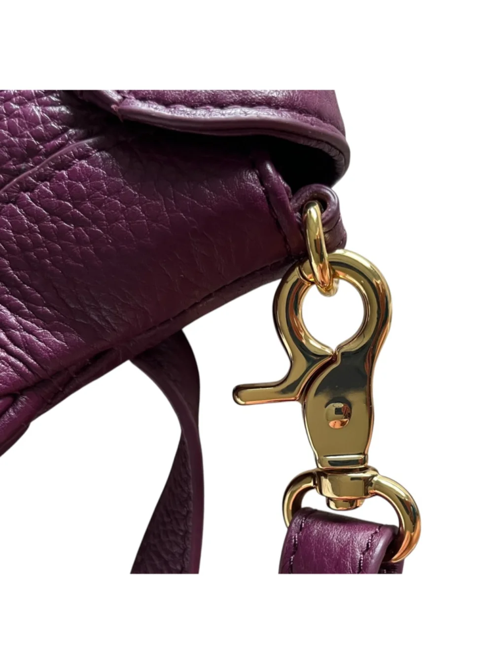 Tory Burch Crossbody Bag Leather Violet - PLUM Gold Trim